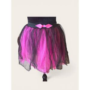 80's Elastic Waist Netting Skirt Hot Pink